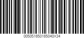 Código de barras (EAN, GTIN, SKU, ISBN): '005051650165040X34'