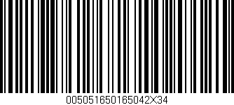 Código de barras (EAN, GTIN, SKU, ISBN): '005051650165042X34'