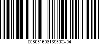 Código de barras (EAN, GTIN, SKU, ISBN): '005051696169633X34'