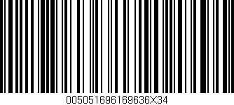 Código de barras (EAN, GTIN, SKU, ISBN): '005051696169636X34'