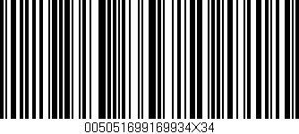 Código de barras (EAN, GTIN, SKU, ISBN): '005051699169934X34'