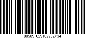 Código de barras (EAN, GTIN, SKU, ISBN): '005051829182932X34'