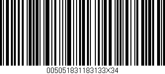 Código de barras (EAN, GTIN, SKU, ISBN): '005051831183133X34'