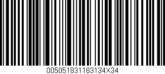 Código de barras (EAN, GTIN, SKU, ISBN): '005051831183134X34'