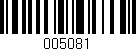 Código de barras (EAN, GTIN, SKU, ISBN): '005081'