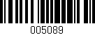 Código de barras (EAN, GTIN, SKU, ISBN): '005089'