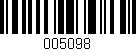 Código de barras (EAN, GTIN, SKU, ISBN): '005098'
