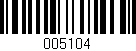Código de barras (EAN, GTIN, SKU, ISBN): '005104'