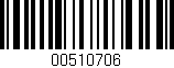 Código de barras (EAN, GTIN, SKU, ISBN): '00510706'