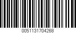 Código de barras (EAN, GTIN, SKU, ISBN): '0051131704268'