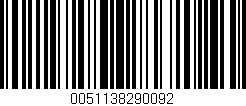 Código de barras (EAN, GTIN, SKU, ISBN): '0051138290092'