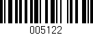 Código de barras (EAN, GTIN, SKU, ISBN): '005122'