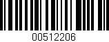 Código de barras (EAN, GTIN, SKU, ISBN): '00512206'
