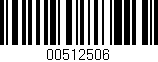 Código de barras (EAN, GTIN, SKU, ISBN): '00512506'