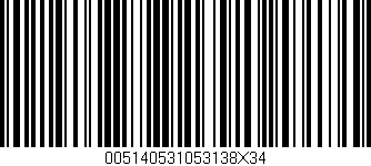 Código de barras (EAN, GTIN, SKU, ISBN): '005140531053138X34'