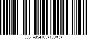 Código de barras (EAN, GTIN, SKU, ISBN): '005140541054130X34'