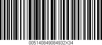 Código de barras (EAN, GTIN, SKU, ISBN): '005140849084932X34'