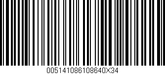 Código de barras (EAN, GTIN, SKU, ISBN): '005141086108640X34'