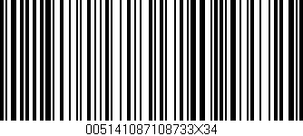 Código de barras (EAN, GTIN, SKU, ISBN): '005141087108733X34'