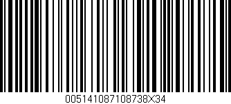 Código de barras (EAN, GTIN, SKU, ISBN): '005141087108738X34'