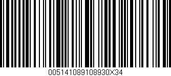 Código de barras (EAN, GTIN, SKU, ISBN): '005141089108930X34'