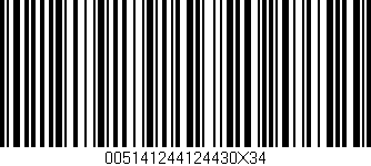Código de barras (EAN, GTIN, SKU, ISBN): '005141244124430X34'