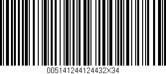 Código de barras (EAN, GTIN, SKU, ISBN): '005141244124432X34'