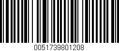 Código de barras (EAN, GTIN, SKU, ISBN): '0051739801208'
