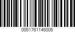 Código de barras (EAN, GTIN, SKU, ISBN): '0051781146005'