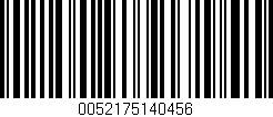 Código de barras (EAN, GTIN, SKU, ISBN): '0052175140456'