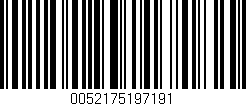 Código de barras (EAN, GTIN, SKU, ISBN): '0052175197191'