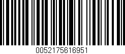 Código de barras (EAN, GTIN, SKU, ISBN): '0052175616951'