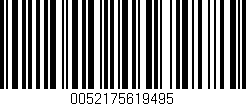 Código de barras (EAN, GTIN, SKU, ISBN): '0052175619495'