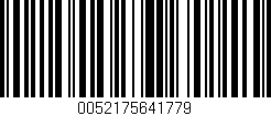 Código de barras (EAN, GTIN, SKU, ISBN): '0052175641779'