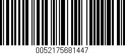 Código de barras (EAN, GTIN, SKU, ISBN): '0052175681447'