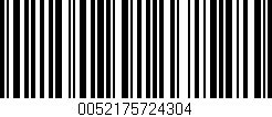 Código de barras (EAN, GTIN, SKU, ISBN): '0052175724304'