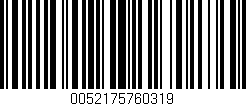 Código de barras (EAN, GTIN, SKU, ISBN): '0052175760319'