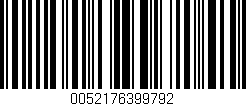 Código de barras (EAN, GTIN, SKU, ISBN): '0052176399792'