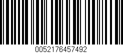 Código de barras (EAN, GTIN, SKU, ISBN): '0052176457492'