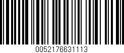 Código de barras (EAN, GTIN, SKU, ISBN): '0052176631113'