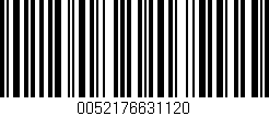 Código de barras (EAN, GTIN, SKU, ISBN): '0052176631120'