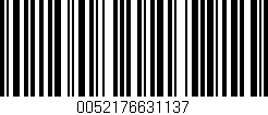 Código de barras (EAN, GTIN, SKU, ISBN): '0052176631137'