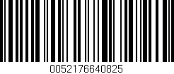 Código de barras (EAN, GTIN, SKU, ISBN): '0052176640825'