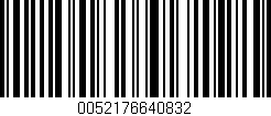 Código de barras (EAN, GTIN, SKU, ISBN): '0052176640832'