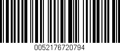Código de barras (EAN, GTIN, SKU, ISBN): '0052176720794'