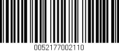 Código de barras (EAN, GTIN, SKU, ISBN): '0052177002110'