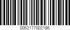 Código de barras (EAN, GTIN, SKU, ISBN): '0052177002196'