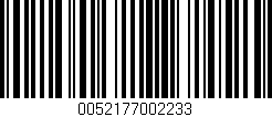Código de barras (EAN, GTIN, SKU, ISBN): '0052177002233'