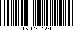 Código de barras (EAN, GTIN, SKU, ISBN): '0052177002271'
