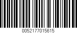 Código de barras (EAN, GTIN, SKU, ISBN): '0052177015615'